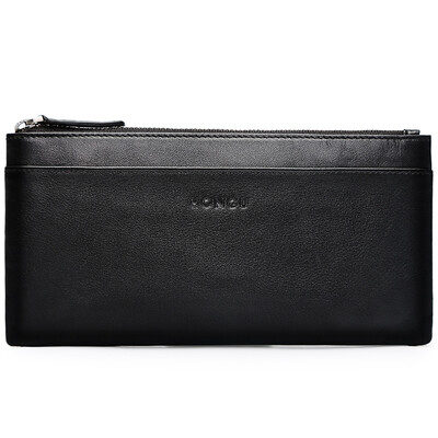 

Red Valley HONGU Men's Handbag Business Casual Leather Handbag Men's Wallets H40102622 Black