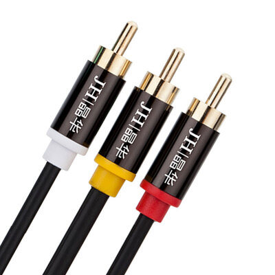 

Jinghua JH 1311 audio&video adapter accessories audio cable 3RCA on the 3RCA line set-top box to connect the TV AV cable computer phone power amplifier cable black 3 meters