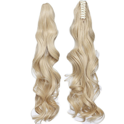 

Long Thick Claw Jaw Ponytail Big Straight Wave Clip in Pony Tail Hair Extension Extensions
