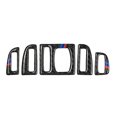 

Carbon Fiber Central Air Conditioning Vent Outlet Cover Trim Stickers Decor 5 Pcs For BMW F10 5 Series 2011-2017