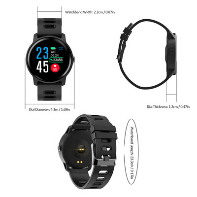 

SENBONO Smart Watch 130-Inch IP68 Waterproof BT40 Fitness Pedometer Calorie Heart Rate Sleeping Stopwatch Multi-Sport Modes Cloc
