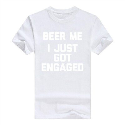 

Beer Me I Just Got Engaged Men T-Shirt Funny Saying Engagement