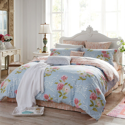 

Dohia Bedding Set of Cotton Twill Double Bed Set of 4-piece 15m Mirabel 200 × 230cm