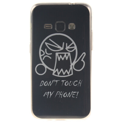 

Do not touch me Pattern Soft Thin TPU Rubber Silicone Gel Case Cover for SAMSUNG Galaxy J1 2016J120