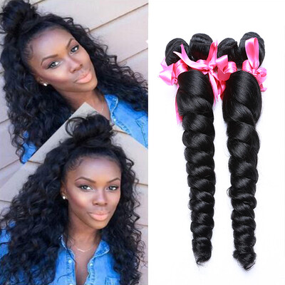 

7A Cheap Virgin Hair Bundles Pervian Virgin Hair Loose Wave Hiar Extension 3Pcslot Peruvian Loose Wave SVT Human Hair Weaving