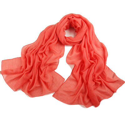 

Jingdong Supermarket] Antarctic (Nanjiren) scarf solid color Korean cotton and linen scarves spring and autumn scar four seasons wild air conditioning shawl watermelon red