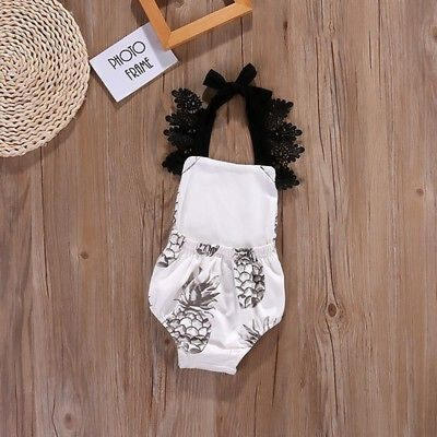 

Pineapple Newborn Baby Girls Lace Bodysuit Romper Jumpsuit Sunsuit Clothes