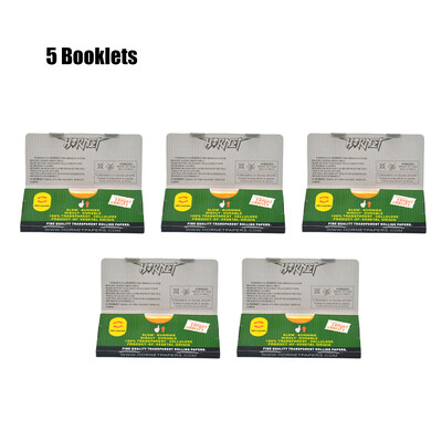

78mm 50pcsbooklet Natural 100 Transparent Rolling Paper Slow Burning Hand Rolled Cigarette Papers 48 BookletsBoxGold