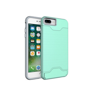 

Fivice iPhone 7 Plus8 Plus Case TPU all-inclusive anti-drop brushed card with bracket mobile phone case