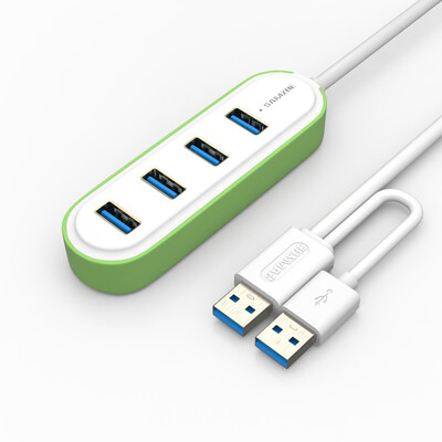 

Shanze (SAMZHE) JXQ-C09 USB-сплиттер USB3.0 высокоскоростное расширение выдающейся моды 4 HUB-концентратор настольного компьютера ноутбук перетащить четыре 30 см зеленый