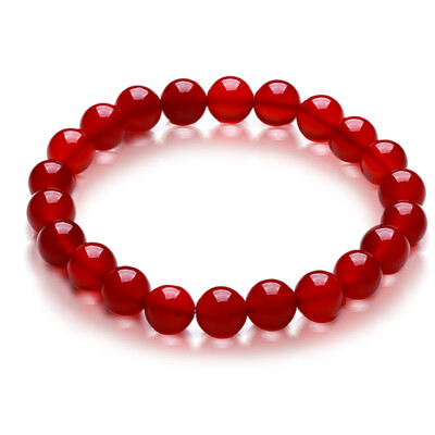 

Le Ling Jewelry Fashion Single Circle Red Agate Bracelet