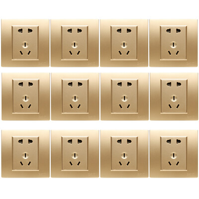 

Zhengtai (CHNT) socket panel switch socket five hole socket 12 only installed 10A champagne gold 7L series NEW7-L11102