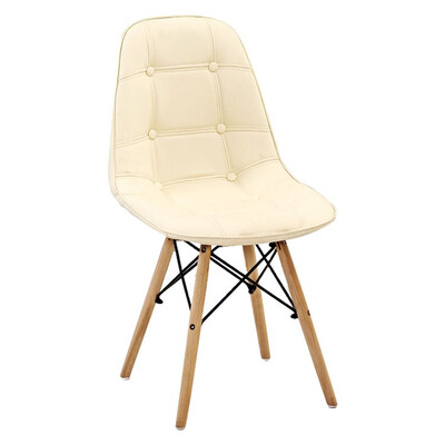 

Low price&modern PU leather dining chair with wood legs