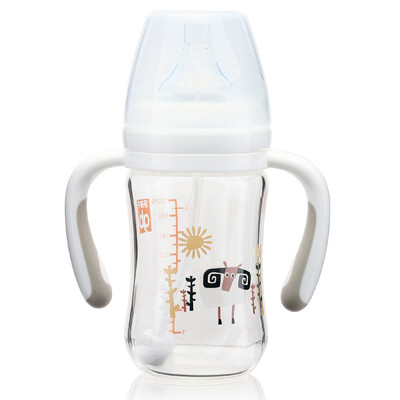 

gb good boy breast milk really wide caliber neonatal glass bottle 120ml (pink white