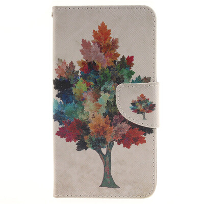 

Colorful tree Design PU Leather Flip Cover Wallet Card Holder Case for LG G3 Stylus D690