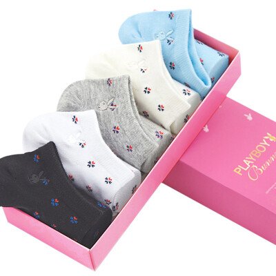 

Jingdong supermarket] Playboy 2267 summer invisible socks female anti-slip shallow mouth socks female socks cotton socks thin 5 double color