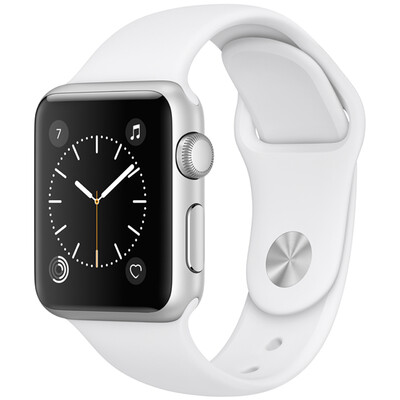 

Apple, часы Sport Series 1 смарт-часы (38 мм алюминиевый корпус серебристый белый всплеск воды планка спорта Bluetooth MNNG2CH / A)
