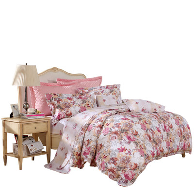 

Fu Anna Home Textiles Cotton Sets Bedding Bedding Tweeds Four Pieces Yoyo Chunhua 15m Bed Standard Standard Red