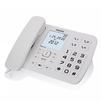 

Philips (PHILIPS) CORD168 голос отчетности телефон / стационарный дом / офис стационарный белый