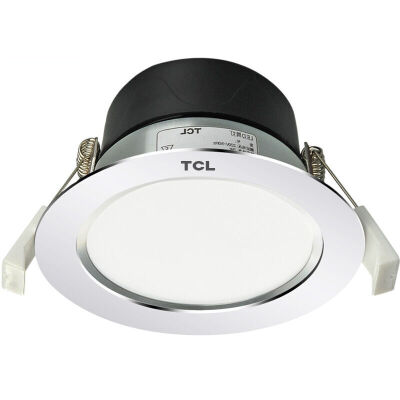

【Jingdong Supermarket】 TCL Downlight LED Spotlight 3w5w7w Full set of ceiling lamp Cattle light Small spotlight Light silver 3W Warm yellow 65-75mm hole