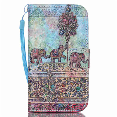 

Elephant Design PU Leather Flip Cover Wallet Card Holder Case for SAMSUNG G360