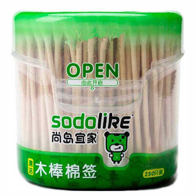 

Shang Island IKEA sodolike cotton swab clean wooden box 250 fitted with nose&nose clean make-up