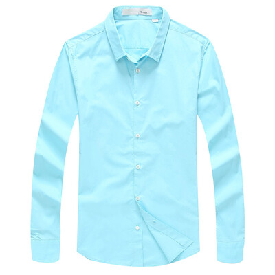

Aston men's youth multi-color business casual cotton solid color long-sleeved shirt dark green 185 /  A14116365