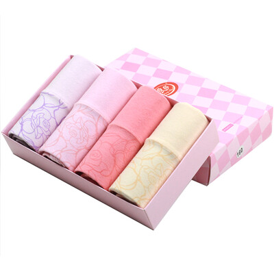 

[Jingdong Supermarket] Ms. Langsha underwear high waist pure color cotton stretch large size sexy briefs 4 mix color 160 / M
