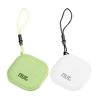 

2PCS Nut 3 Smart Finder Bluetooth WiFi Tracker Locator Wallet Phone Key Anti-lost Alarm for Android iOS- White/Green