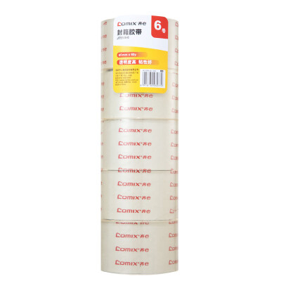 

COMIX) 6 package 55mm * 80y (73.2 meters) high transparent tape wide sealing tape office stationery JT5508-6