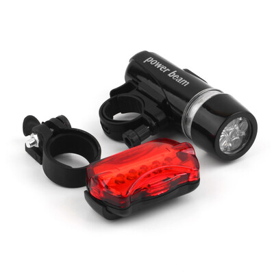 

5 Water Resistant LED Bike Bicycle Head Light Rear Safety Flashlight Bracket