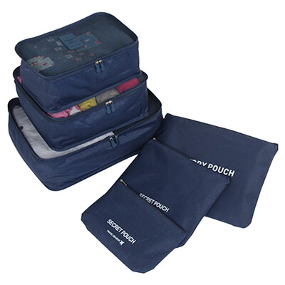 

Court of the multi-functional men travel travel trolley case with a set of six sets of digital data line finishing bag underwear shoes compressed bag bag female makeup wash bag red