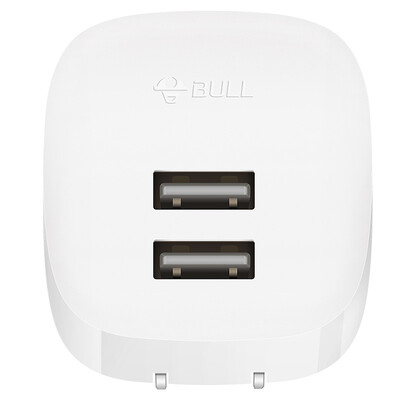 

Bull (BULL) GN-U1120 5V-2.4A Dual USB Mobile Phone Charger / USB Power Adapter / Dual Port Plug