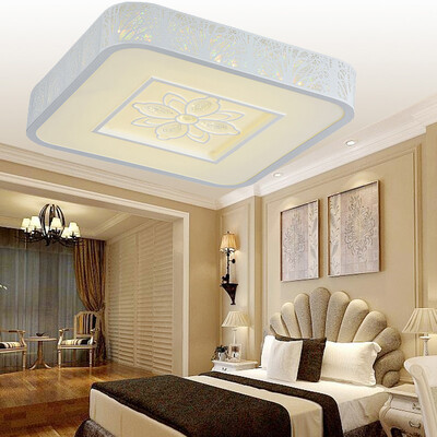 

NVC Ceiling Lamps Living Room Lamps Bedroom Lamps led lamps modern simple creative wrought iron lights shadows square stepless dimming (24W without remote control)
