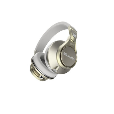 

беспроводной DJ 180 ° повернутого блютуз Наушники 12 Колонки UFO PLUS Оголовье наушников Спорт C04 (черный/золото)