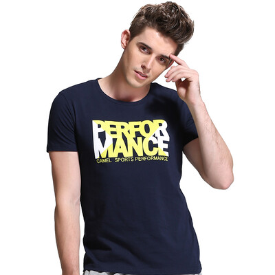 

Camel CAMEL round neck short sleeve cotton T-shirt male sports leisure fitness running C7S2U7605 possession of green L