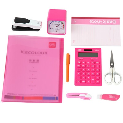 

Deli 9666 Fashion Office Stationery Set Combination Pink Memories