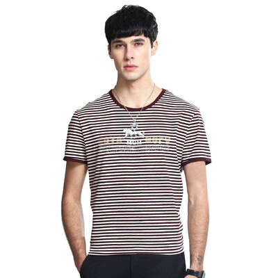 

Paul Fadi BAOLUOFADI Short Sleeve T-Shirt Men's Summer Collar Collar Half Sleeve Men's Fit 136203744 Red 46 / M