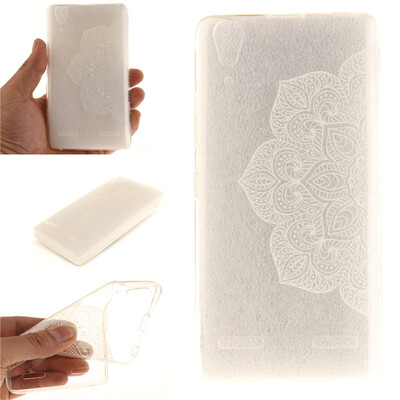 

Half white flowers Pattern Soft Thin TPU Rubber Silicone Gel Case Cover for Lenovo K3 NoteA7000