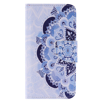 

Blue Flower Design Кожа PU откидной крышки Кошелек Карты Держатель чехол для LG K10