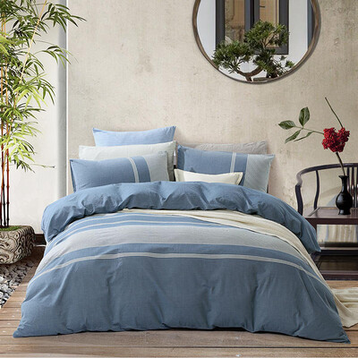 

Mercury Home Textiles (MERCURY) Постельные принадлежности Хлопчатобумажные хлопчатобумажные ткани Twill Print Quil Bed Liner (Denim Blue) Двойная двуспальная кровать 1,8 м