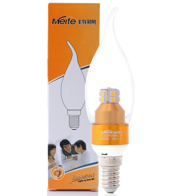 

Jingdong Supermarket] Meite LED Light Bulb Gold Foil Foam 4W E14 Small Thread Gold 3000K Yellow MT-L204C