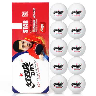 

Red Double Happiness (DHS) Sai Fu White Star Table Tennis CF40C (10 only with a stitch