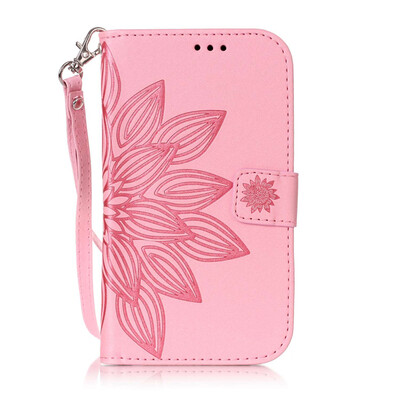 

Pink Flower Design PU Leather Flip Cover Wallet Card Holder Case for SAMSUNG 9082