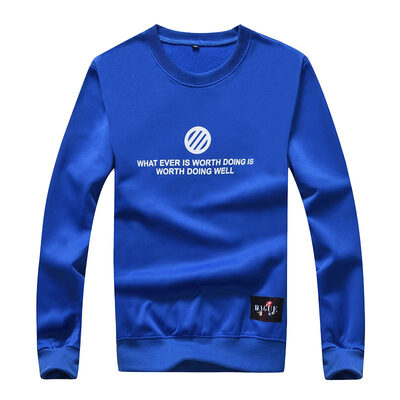 

Longde Jeep T-shirt мода мужской круглый шею длинный рукав свитер 17030L03 цвет синий 3XL