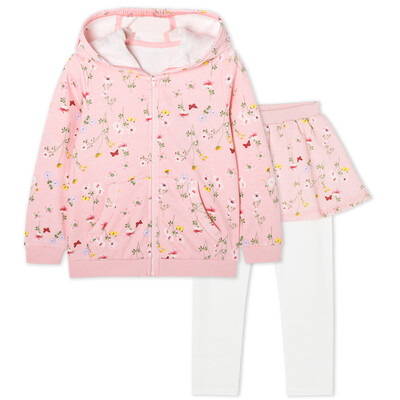 

Balbara (BALABALA) children's clothing girls set children's baby children's long sleeves two sets of women 28041160102 white red tone 100