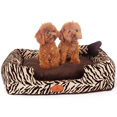 

Huapeng Pet (hoopet) removable wash Teddy kennel autumn and winter small dog mattress VIP than bear mat Zebra warm pet nest