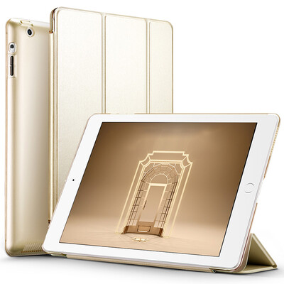 

ESR Apple iPad2 iPad4 iPad3 case shell three fold all-inclusive leather case Yue color series of champagne gold