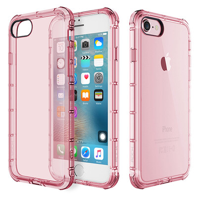 

Ракеты (ROCK) Apple 7/8 оболочка телефона iphone7 / 8 защитная крышка all-inclusive anti-drop силиконовая мягкая оболочка из хрустального экрана серии через порошок