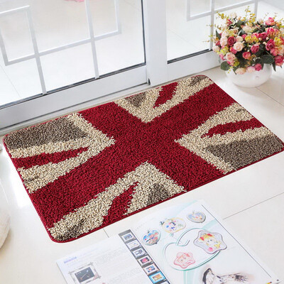 

Suarte lyrical simple&elegant non-slip mats porch door mats velvet surface wear-resistant&dirty 6090cm coffee red rice word